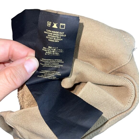 Fear of God Mens Hoodie Size XL Tan Fleece Pockets Pullover Pure Cotton USA - Picture 7 of 10